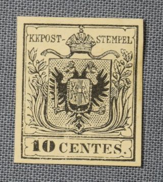 Postage Stamp Of Austria,  Lombardy - Venetia: 10 C. ,  Ty.  Iii,  1854 (scott 3c)