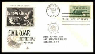 Mayfairstamps Us Fdc 1961 Civil War Centennial Fdb1111