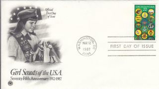 1987,  75th Anniv.  Girl Scouts Of The Usa,  Pcs,  Unaddressed,  Fdc (d10095)
