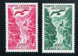 Nystamps French Andorra Stamp C2.  C3 Og H $49