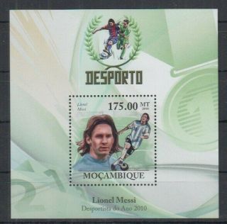 O708.  Mozambique - Mnh - 2010 - Sport - Football - Lionel Messi - Bl