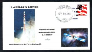 Eutelsat Satellite Launch Cape Canaveral Fl 2002 Space Cover (1789)