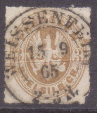 Germany Prussia Postmark / Cancel " Weissenfels " 1865 On Roulette