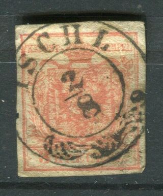 Austria 1850s Early Classic Imperf Issue 3k.  Value Fine Ischl Postmark