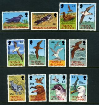 Tristan Da Cunha 1977 Birds Set Of 12 Sg220 - 231 Mnh / Umm