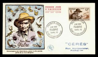 Dr Who 1956 France Jean - Henri Fabre Entomologist Fdc C130033