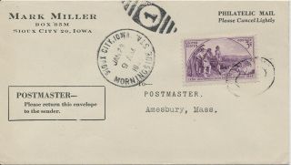 Philatelic Mail Please Cancel Lightly 904 Kentucky Mark Miller Sioux City Iowa