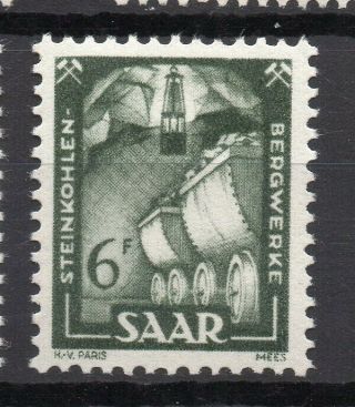 Saar; (saargebiet) 1949 - 51 Pictorial Issue Fine Hinged 6fr.  Value