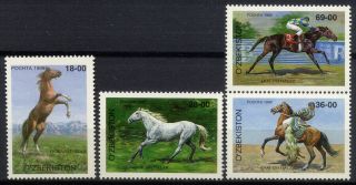 Uzbekistan 1999 - Set Horses Mnh