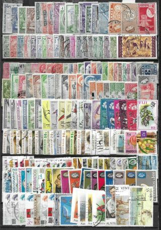 Stock Page Of British Commonwealth Stamps - Approx 200 Vfu (bc56c)