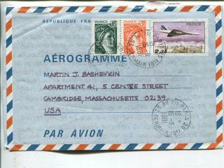 France Uprated Aerogramme To Usa 1981