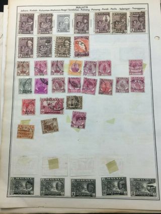Treasure Coast Tcstamps 12,  Pages Old Malaysia Postage Stamps 728
