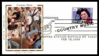 Mayfairstamps Us 1994 Country Music Patsy Cline Colorano Silk York Cover Wwb