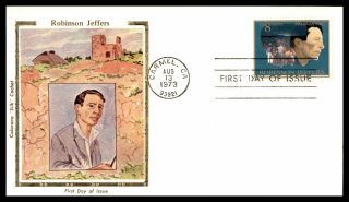 Mayfairstamps Us Fdc 1973 Colorano Silk Robinson Jeffers First Day Cover Wwb5567