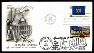 Mayfairstamps Us Fdc 1976 Maine 2002 Combo Art Craft Dual Cancels First Day Cove