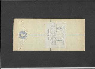 Gb Postal Stationery 1888 Qv 2d Blue Registered Envelope Size H2 H&b Rp15