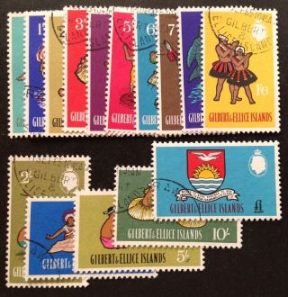 Gilbert & Ellice Islands 1965 Full Set Of 15 Stamps To £1.  00 Cto