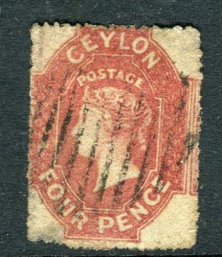 Ceylon; 1861 - 64 Classic Qv Chalon Perf Issue Fine Shade Of 4d.  Value
