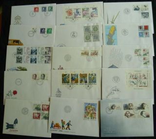 Sweden 1986 Cpl Year Set Cachet Fdc First Day Covers.  Three Covers By Slania