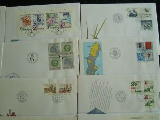 Sweden 1986 cpl year set Cachet FDC First Day Covers.  Three covers by Slania 3