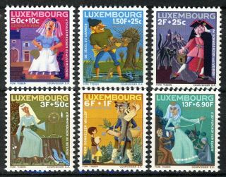 Luxembourg 1966,  Caritas,  Farytales Set Vf Mnh,  Mi 740 - 745