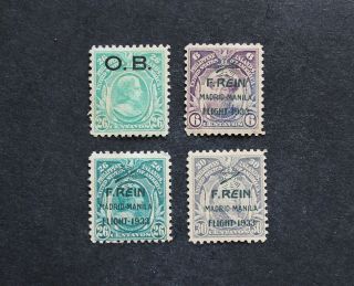 Us Occ.  Philippines - Very Scarce High Values Overprinted Lot Mh Rr