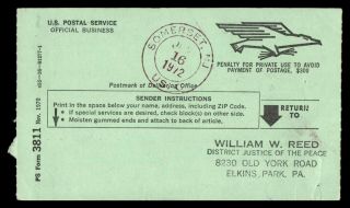 Mayfairstamps Us 1972 Jersey Us Postal Service Official Business Somerset To