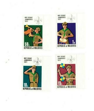 Vintage Classics - Maldives 1970 Sc 401 - 4 Boy Scouts Set Of 4 Mnh
