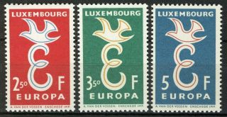 Luxembourg 1958,  Europa Cept Set Vf Mnh,  Mi 590 - 592