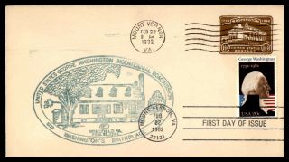 Mayfairstamps Us Fdc 1932 George Washington And Birthplace First Day Cover Wwb_4