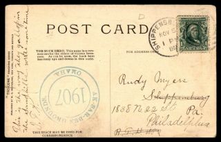 Mayfairstamps Us 1907 Pennsylvania Shippensburg To Philadelphia Card Wwb_46215