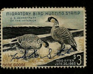 1964 Scott Rw31 Hawaiian Nene Goose $3.  00 Us Revenue Federal Duck Stamp