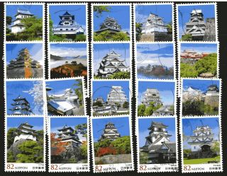 Japan 2014 - 15 ¥82 Japanese Castle Series 2 To 5,  (sc Various),