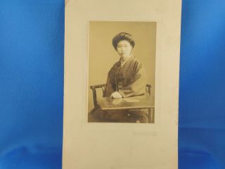 Japan Old Photo 1890? Woman - 22x15 Cm (n9/98)