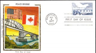 Us Canada Peace Bridge Stamp 1721 Colorano First Day Cover Fdc (3565z)