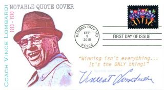 Coverscape Computer Generated Vince Lombardi Quotation Fdc