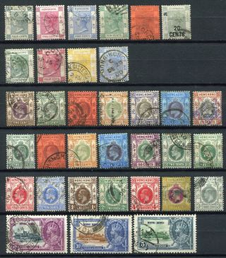 Qv,  Kevii,  Kgv 1863 - 71 Start Neat Registered Hong Kong Double Circular Postmark.