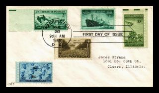 Dr Jim Stamps Us Merchant Marines Combination First Day Cover Scott 939