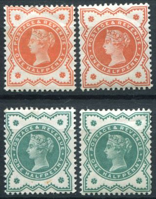(728) 4 Very Good Qv 1/2d Jubilee Issue Very Lightly Mounted