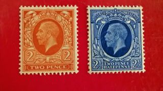 1912 - 24 King George V 2d And 2 1/2d Stamps