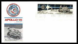 Mayfairstamps 1971 Us Fdc Cover Craft Apollo 15 Space Achievments First Day Cove