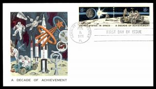 Mayfairstamps 1971 Us Fdc Decade Of Space Achievment Colorful Cachet First Day C