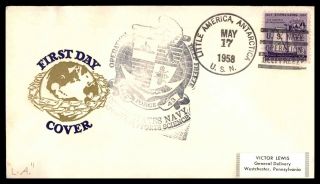 Mayfairstamps Us Fdc 1958 Operation Deep Freeze Little America Antarctica First
