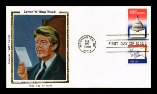 Dr Jim Stamps Us Letters Shape Opinions President Carter Colorano Silk Fdc Cover