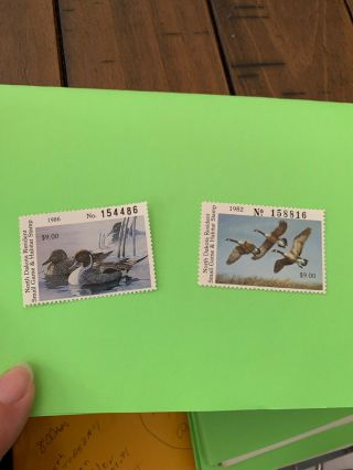 1982 And 1986 Nevada State Duck Stamp Never Hinged Vf