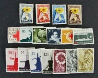 Nystamps Netherlands Stamp B199//b377 Og H/nh $31