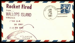 Mayfairstamps 1961 Us Virginia Rocket Fired From Wallops Island Cover Wwb_38611