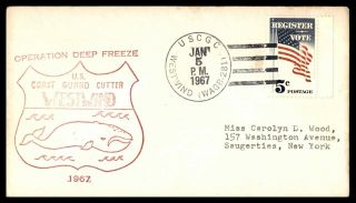 Mayfairstamps 1967 Us York Uscgs Westwind Operatio Deep Freeze Cover Wwb_351