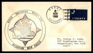 Mayfairstamps 1968 Us York Uscgc Southwind Operation Deep Freeze Cover Wwb_3