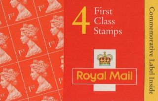 Gb Qeii 1997 Barcode Nvi Booklet - 4 X 1st Cl Hb15